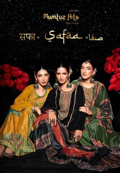 Safaa By Mumtaz Arts Designer Velvet Salwar Kameez Collection
